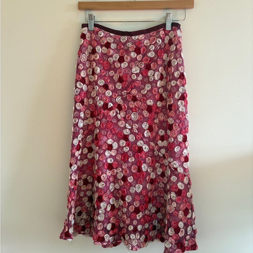 Renato Nucci Midi Skirt in Pink and Red